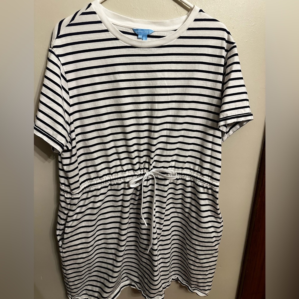 Draper James Tie Waist T-Shirt Dress - Picture 2 of 12
